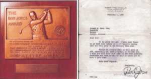 JB-Carr-Bobby-Jones-Award-and-Letter - Talk Golf Ireland
