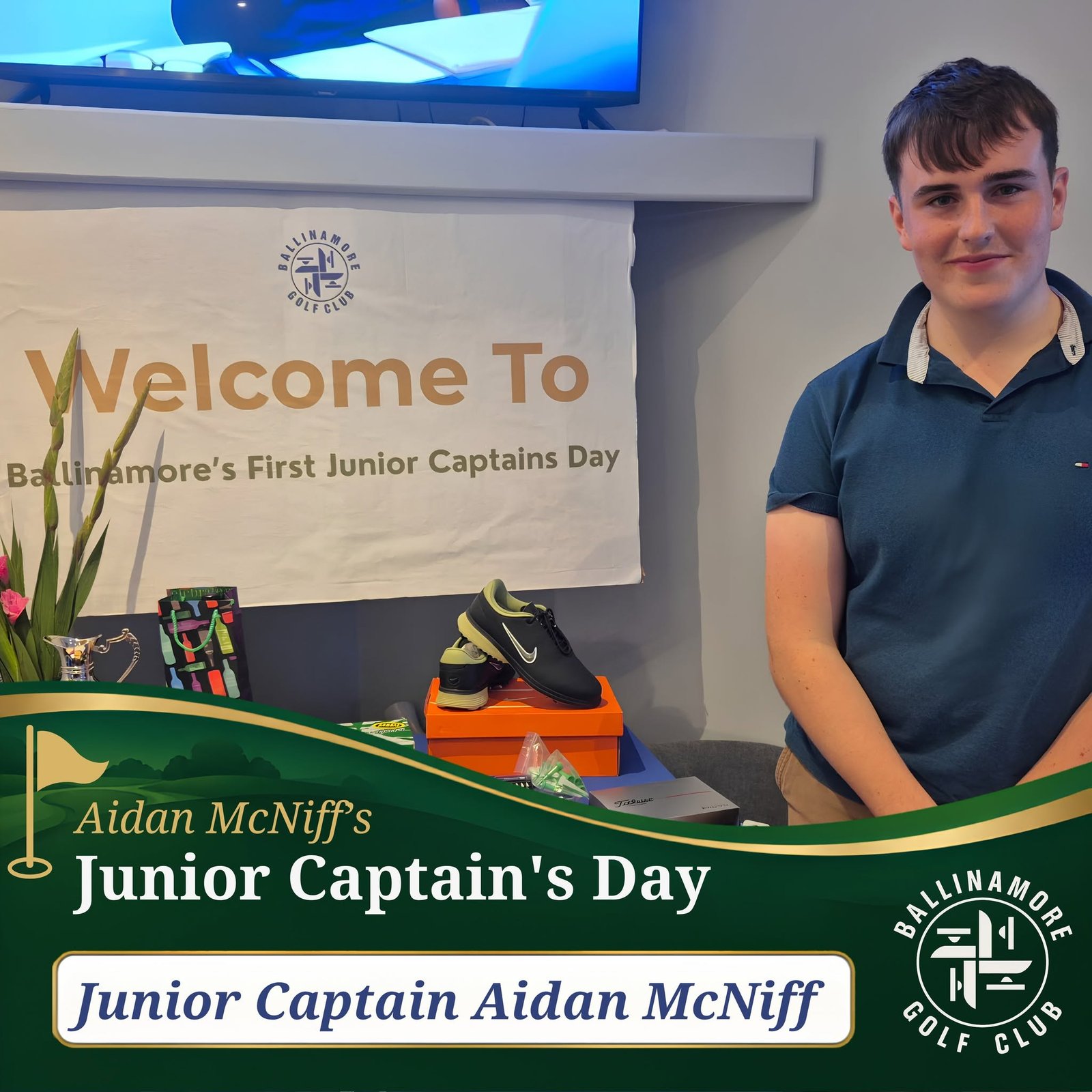 Ballinamore Junior Captain Aidan McNiff.
