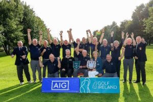 The Portumna team celebrating their AIG Men's Pierce Purcell All-Ireland title in Ennis.