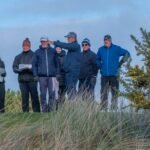 Pádraig Harrington and golf course architect Giulia Ferroni on site at Seapoint Golf Links