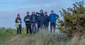 Pádraig Harrington and golf course architect Giulia Ferroni on site at Seapoint Golf Links