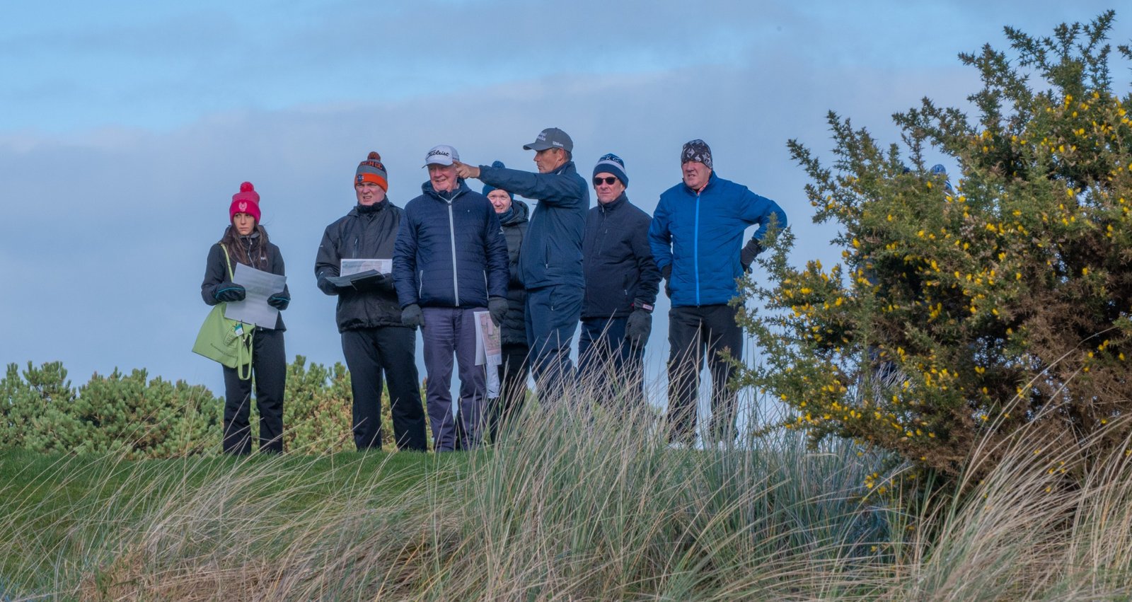 Pádraig Harrington and golf course architect Giulia Ferroni on site at Seapoint Golf Links
