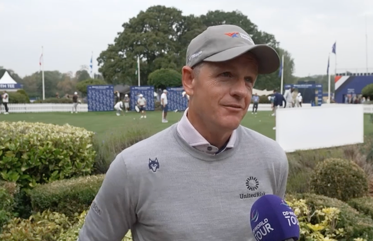 Luke Donald speaking about donating his Ryder Cup captain’s buggy